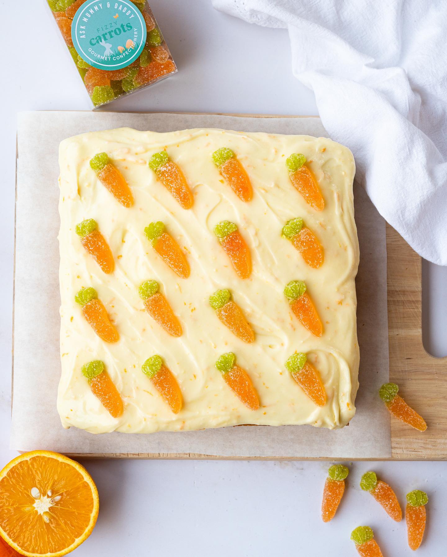 Vegan Carrot and Orange Cake with Creamy Frosting