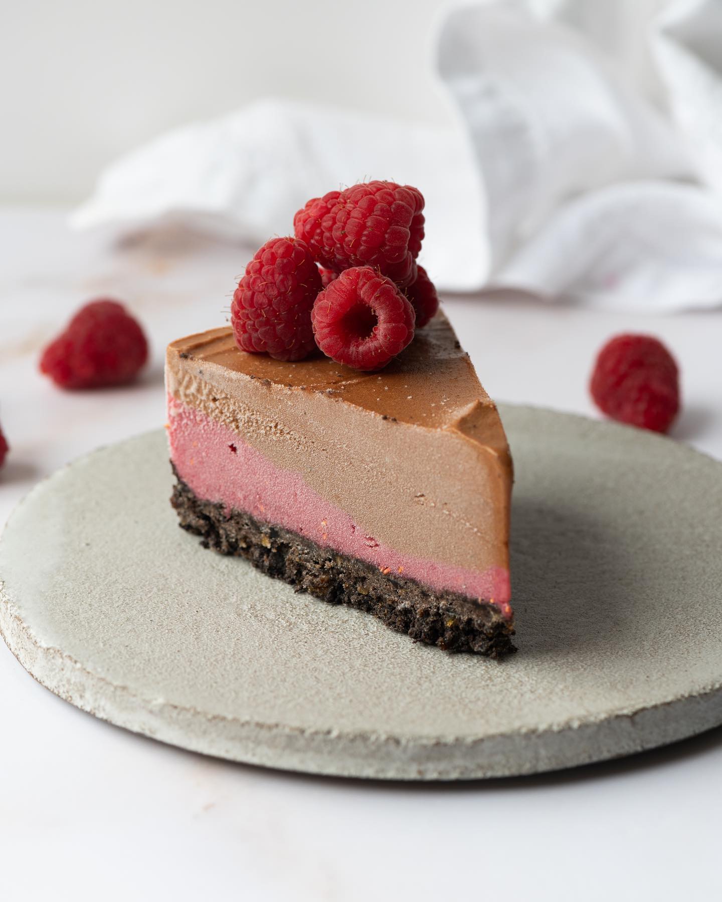 Raspberry Chocolate Nice Cream Cake