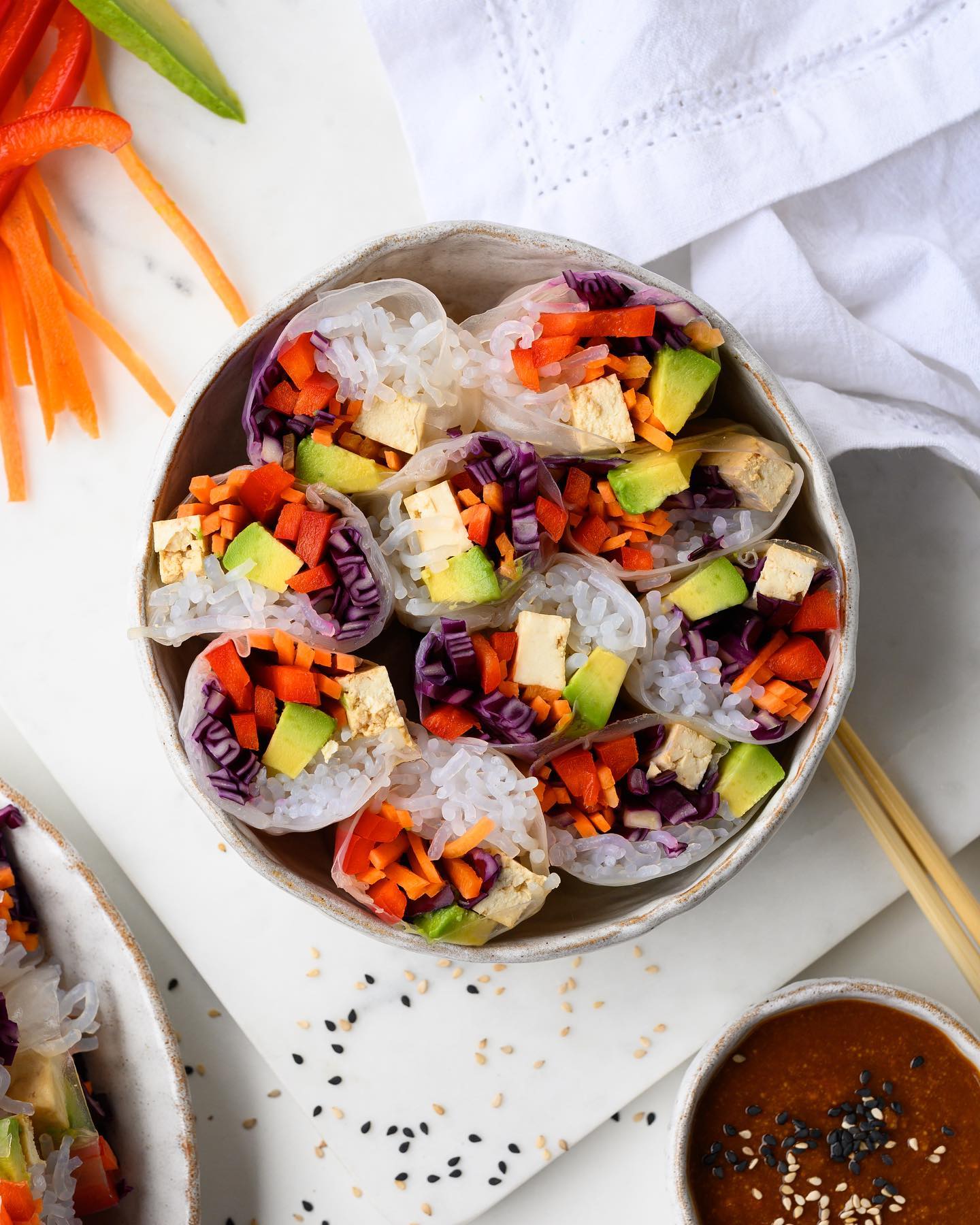 Vegan Summer Rolls with Konjac Noodles