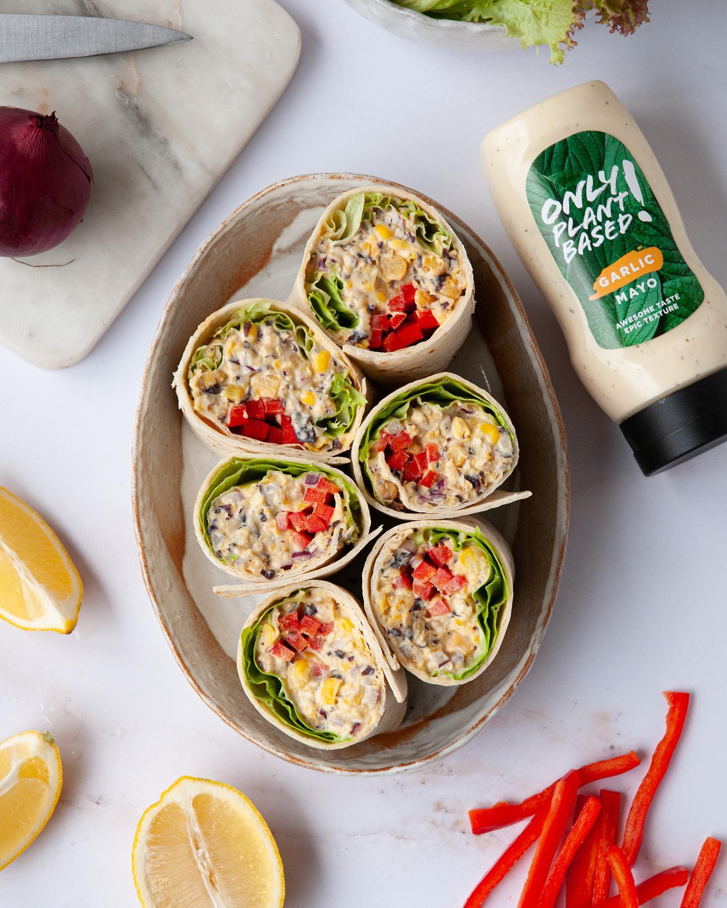 Vegan Chickpea Tuna Wrap