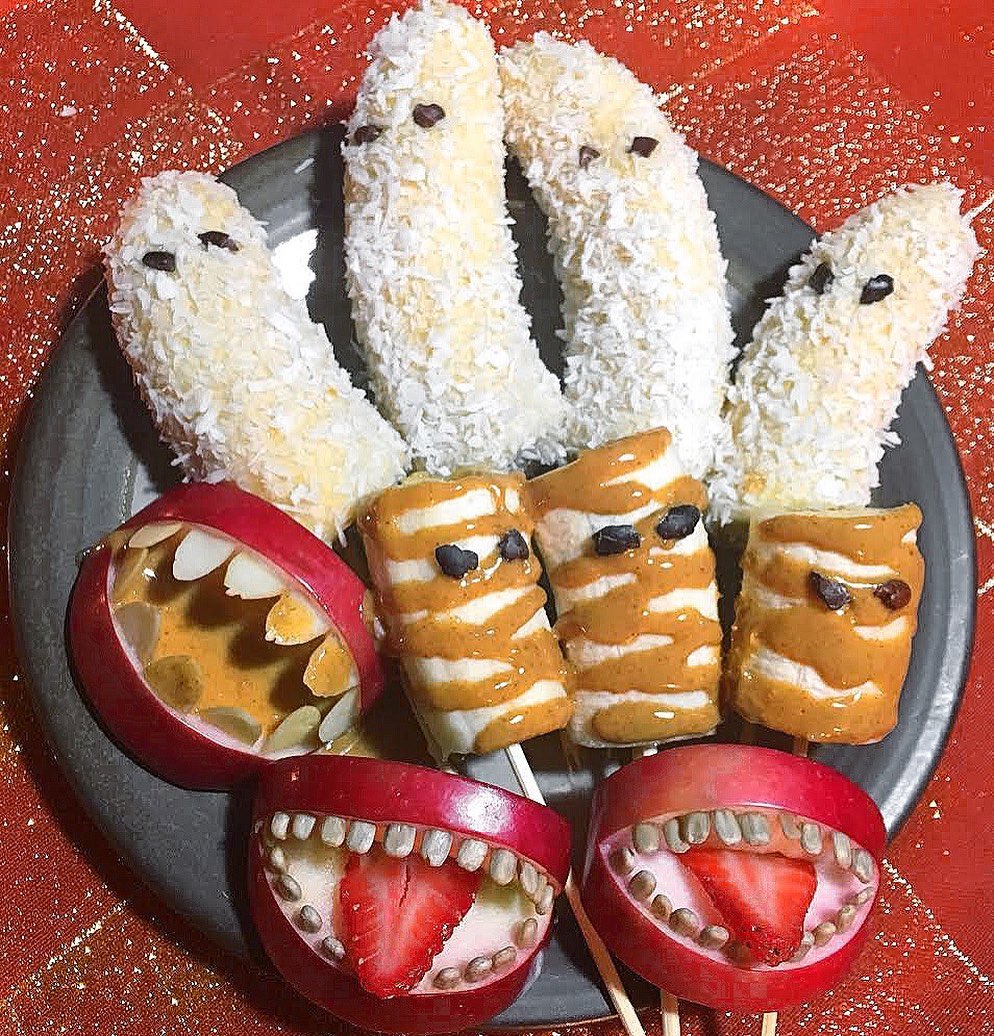 Vegan Halloween Fruit Crafts