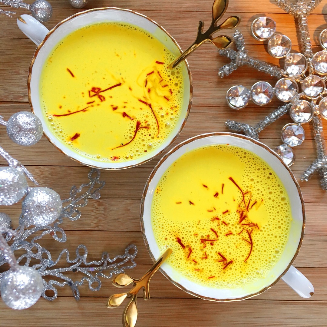 Saffron Golden Milk Drink