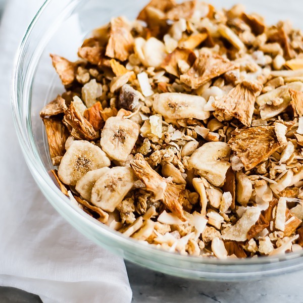 Tropical Granola with Summer Fruits and Nuts