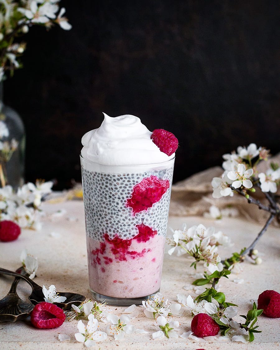 Raspberry Chia Oat Parfait