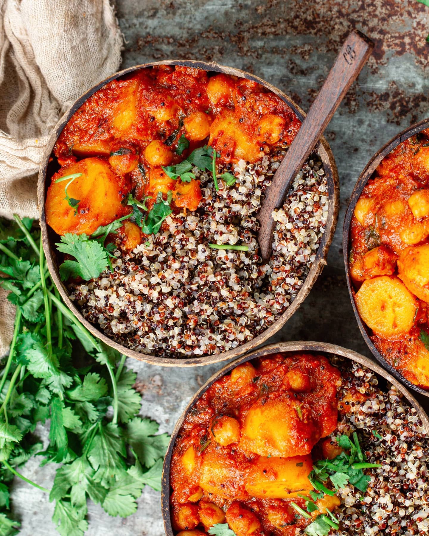 Quick and Easy Aloo Chana (Indian Potato and Chickpea Curry)