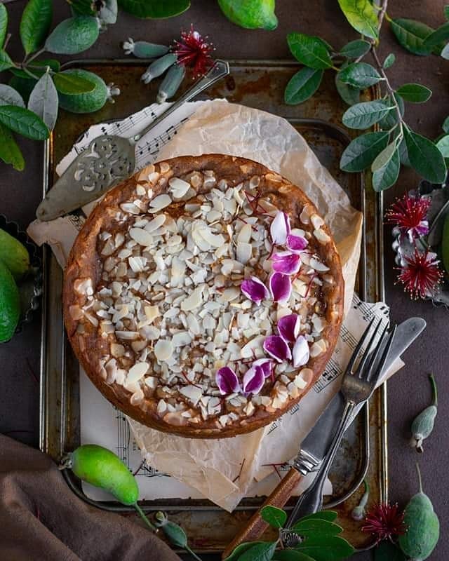 Feijoa Spelt Cake with Ginger and Cinnamon