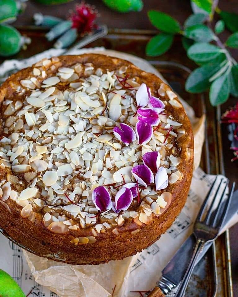 Feijoa Spelt Cake with Ginger and Cinnamon