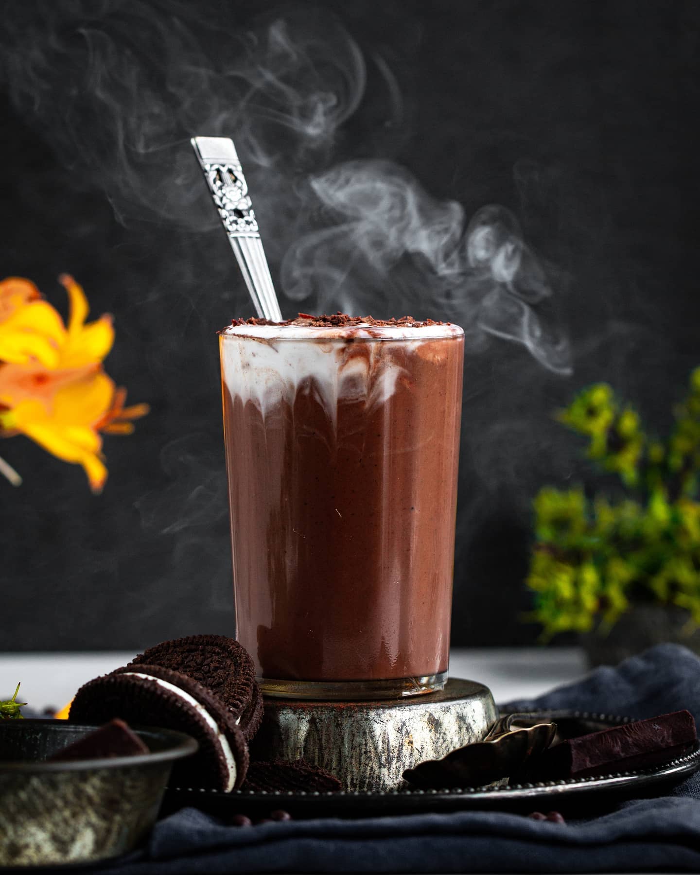 Almond Milk Cardamom Hot Chocolate