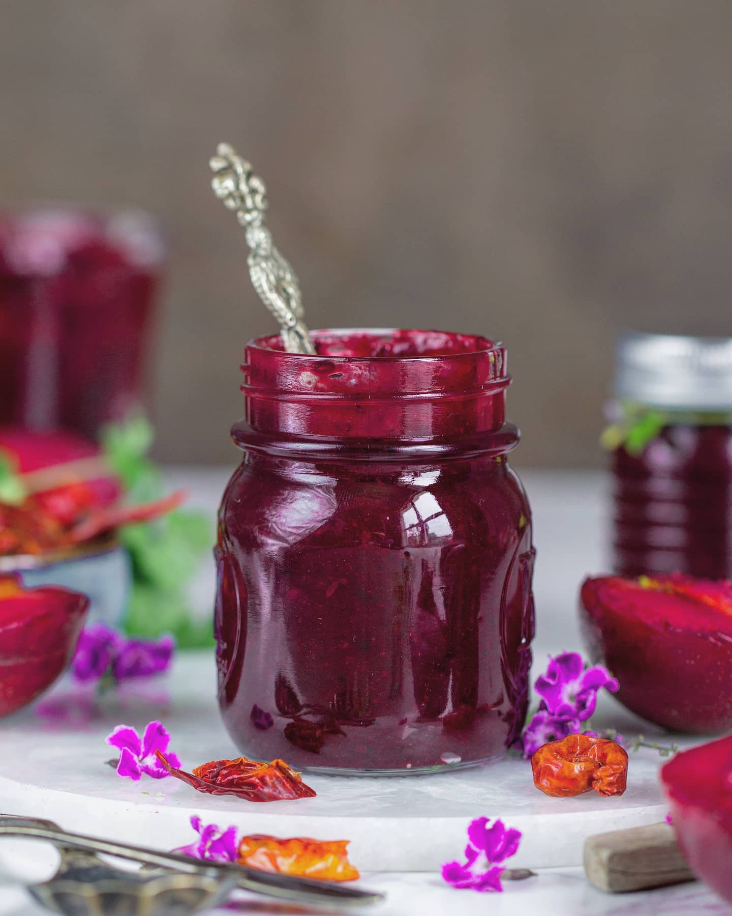 Spicy Tangy Indian Plum Chutney