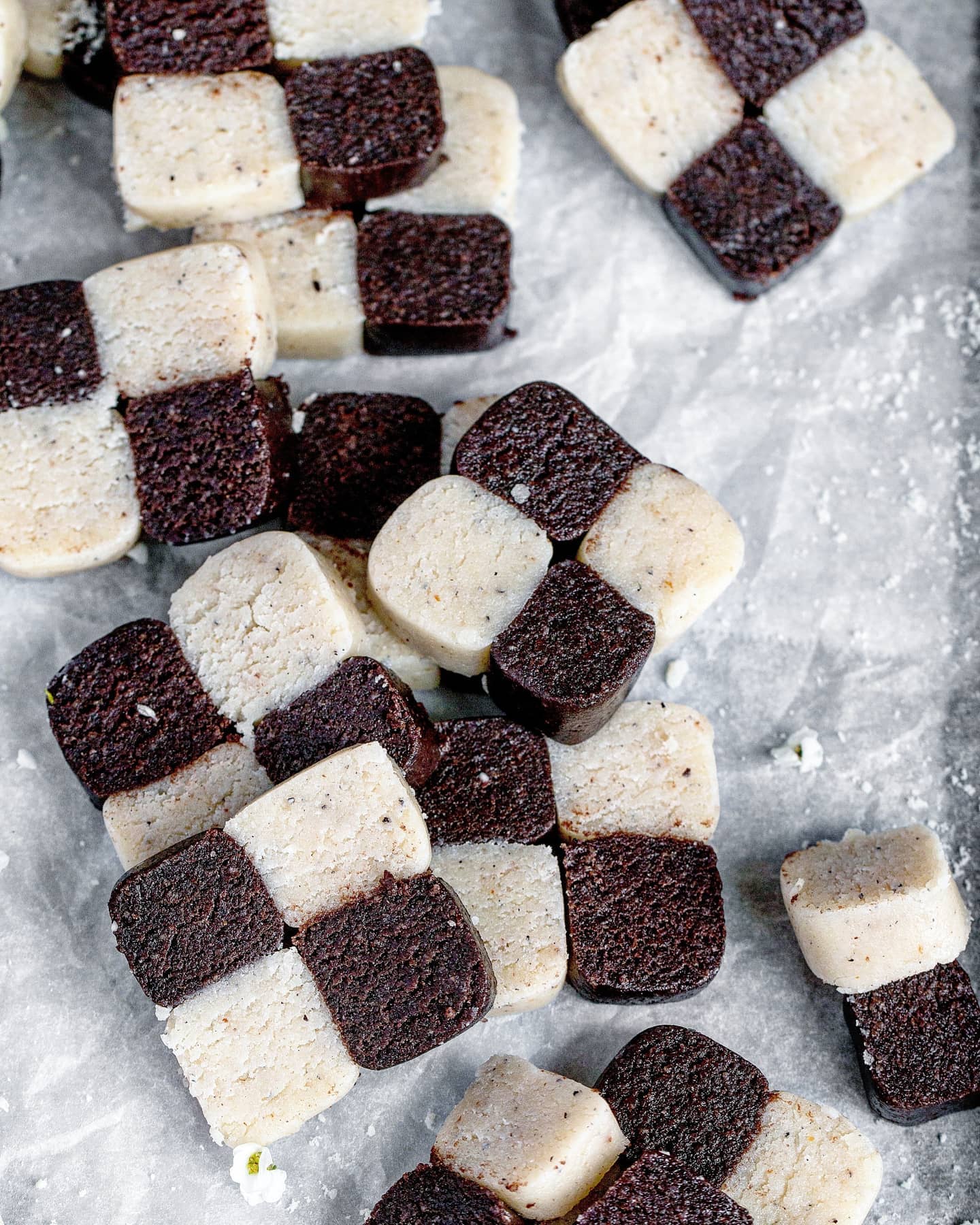 Checkered Almond and Chocolate Sweet Treats
