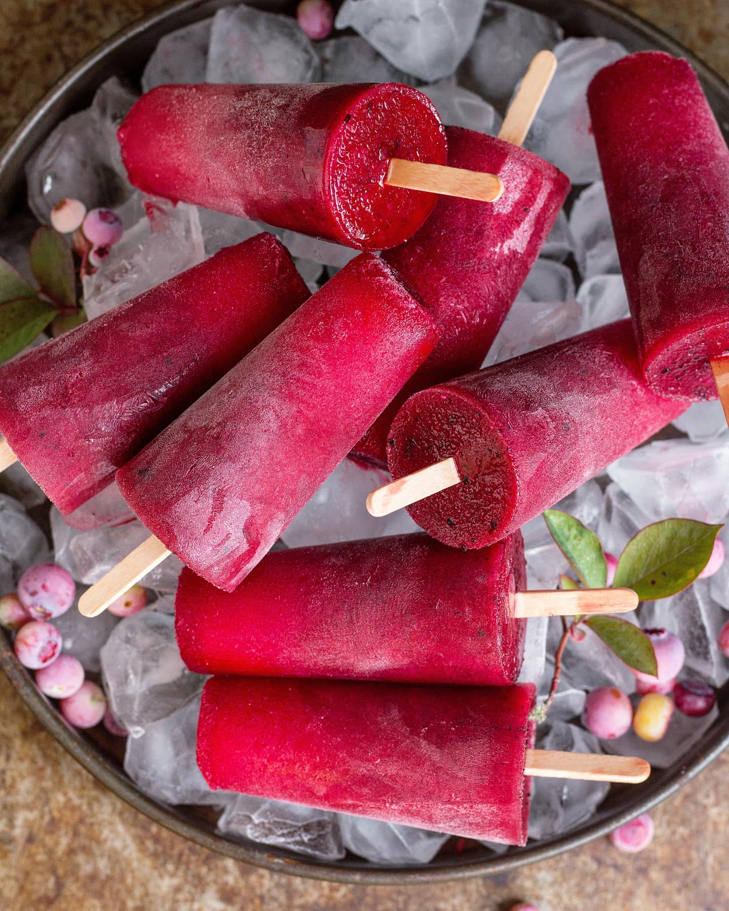 Watermelon and Blackberry Popsicles with Cumin