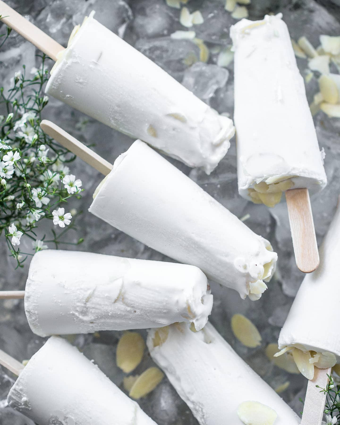 Coconut Almond Flakes Popsicles