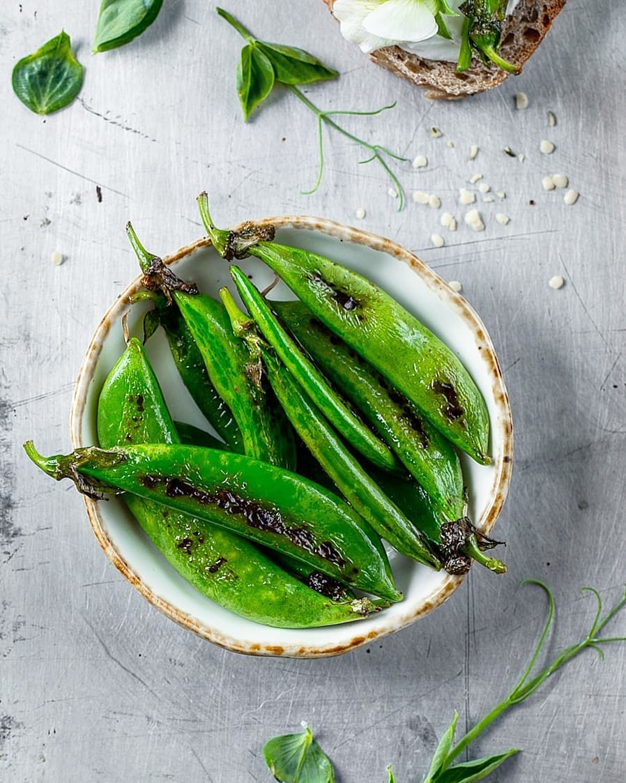 Pan-Roasted Pea Toast with Cashew Cream