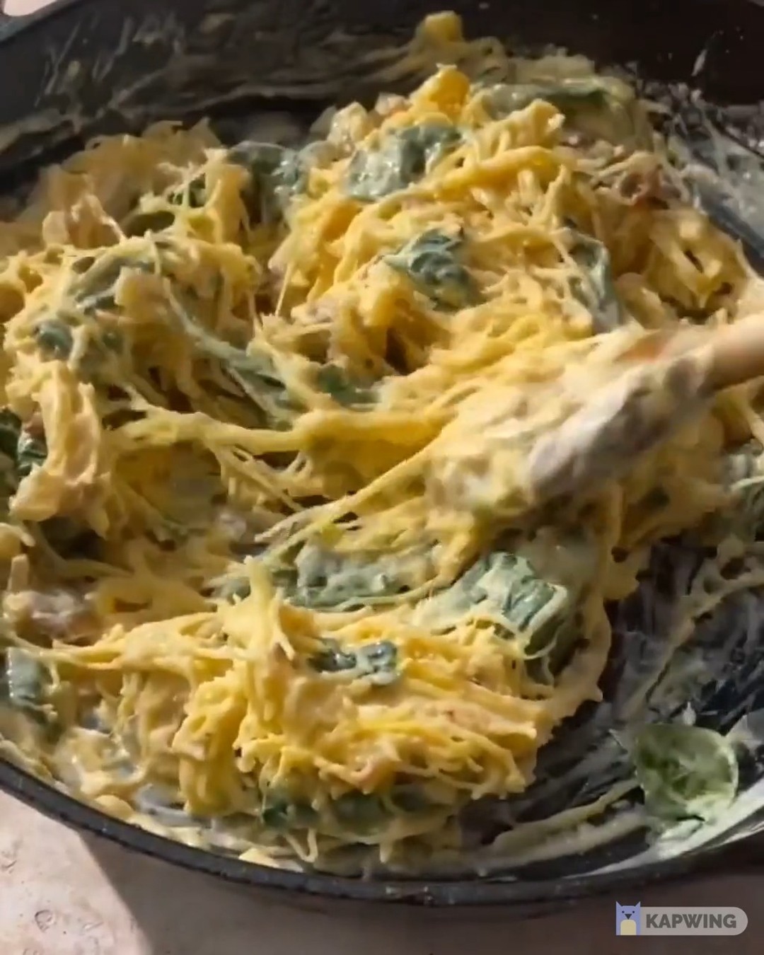 Creamy Garlic Spaghetti Squash with Spinach