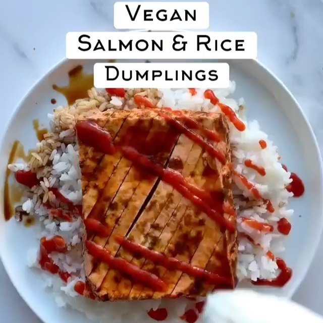 Vegan Salmon and Rice Dumplings