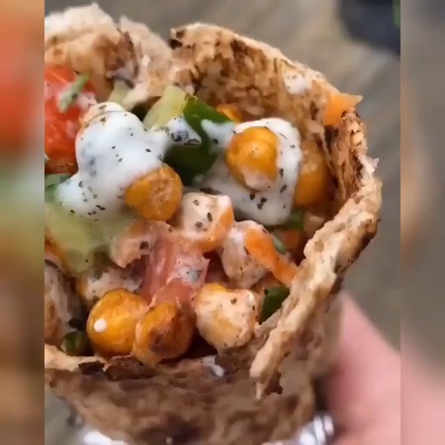 Roasted Chickpea Pita Wrap