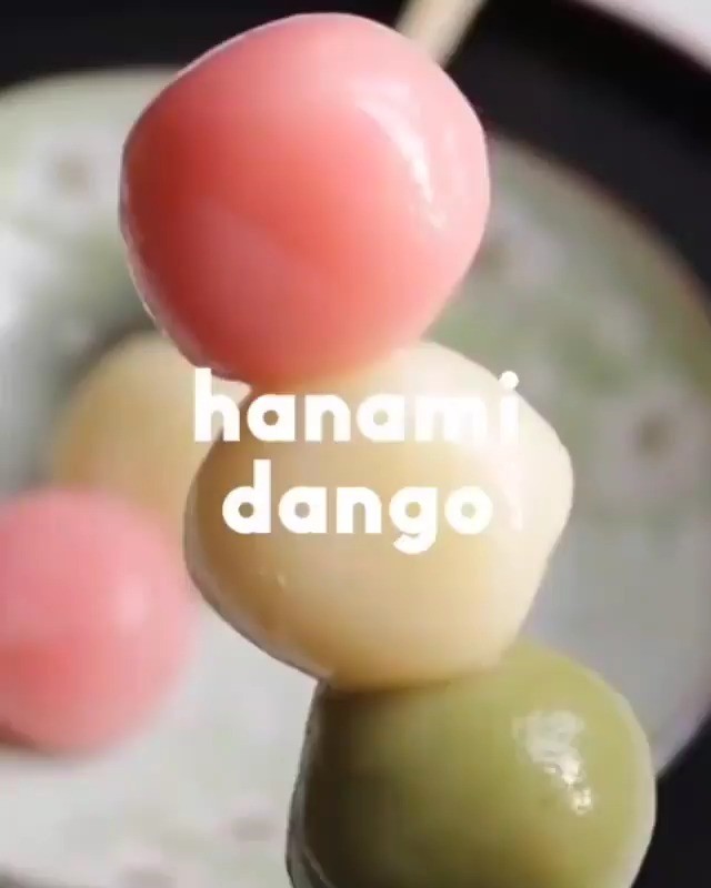Colorful Hanami Dango Skewers