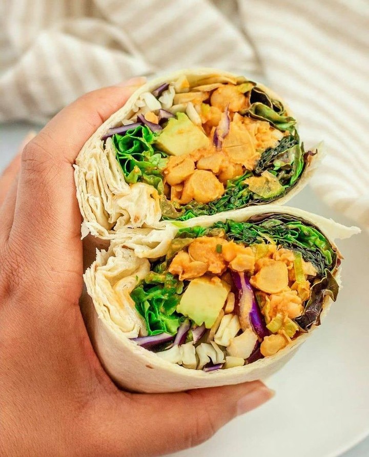 Peanut Curry Chickpea Wraps