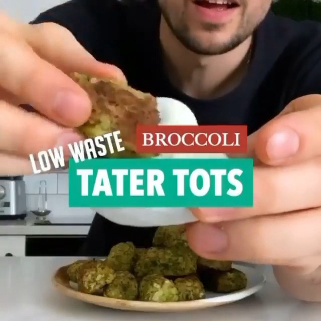 Low-Waste Broccoli Tater Tots