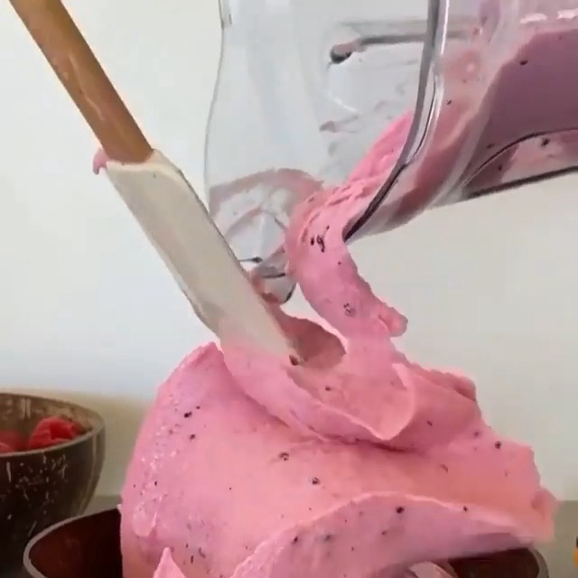 Simple Banana Dragon Fruit Sorbet