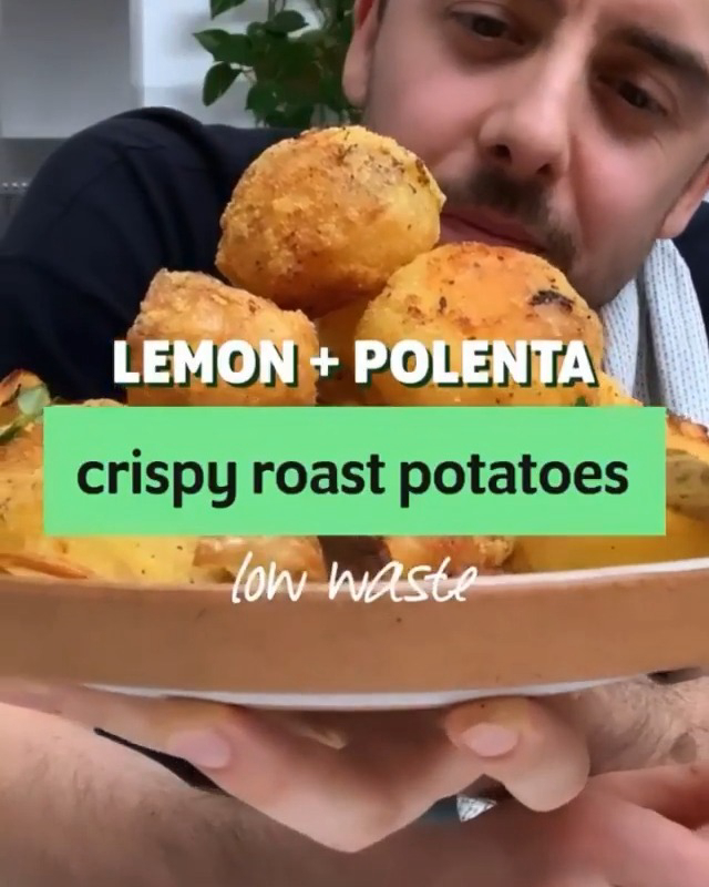 Crispy Roast Potatoes with Lemon and Polenta