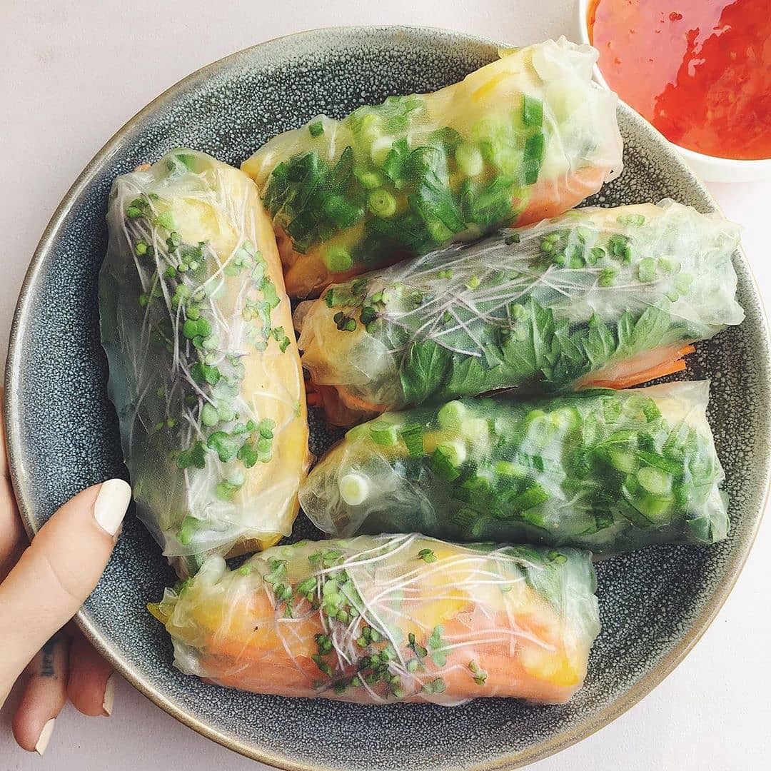 Vegan Summer Rolls with Peanut Sauce