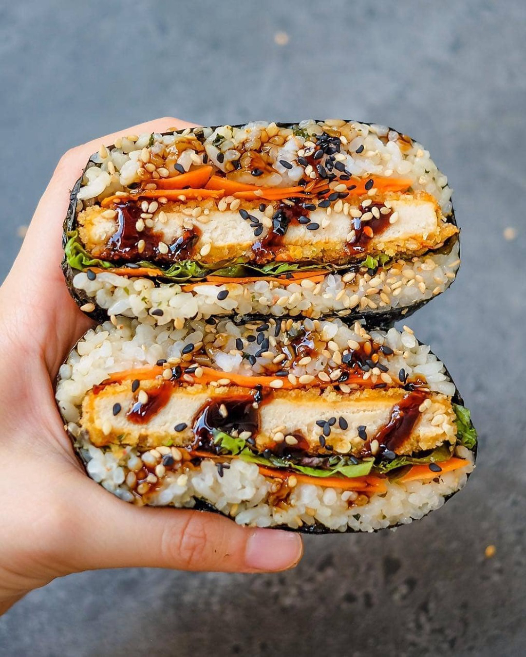 Vegan Tofu Katsu Onigirazu