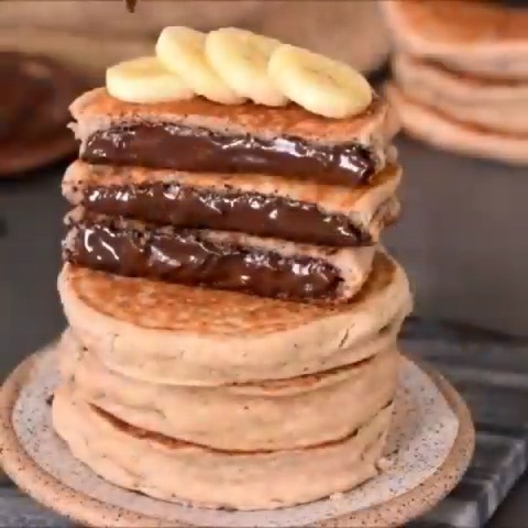 Vegan Gluten-Free Chocolate Stuffed Pancakes
