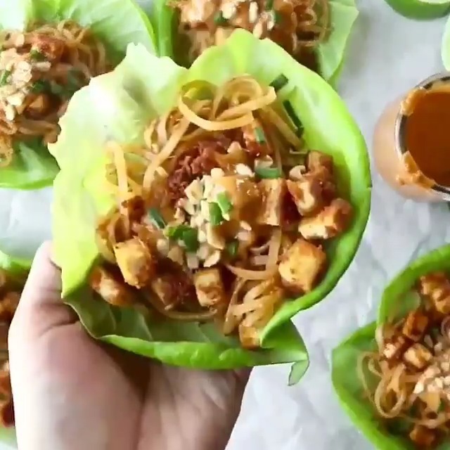 Firecracker Tofu Lettuce Wraps