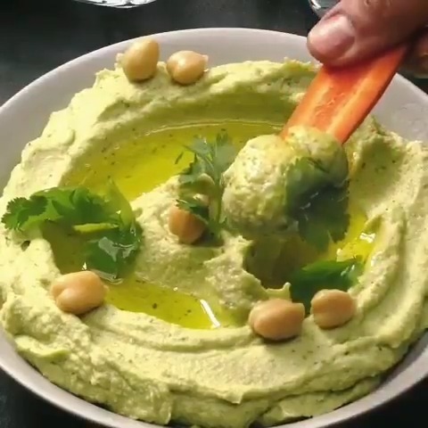 Homemade Avocado Hummus Dip