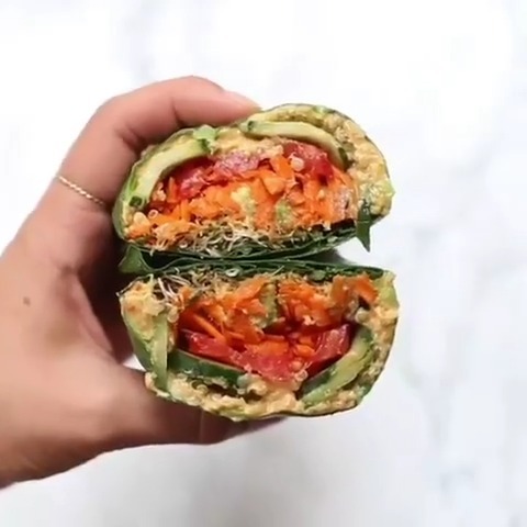 Quinoa and Veggie Collard Wraps