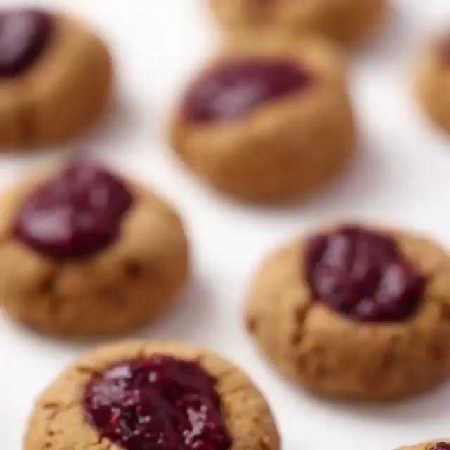 Healthy Raspberry Thumbprint Cookies