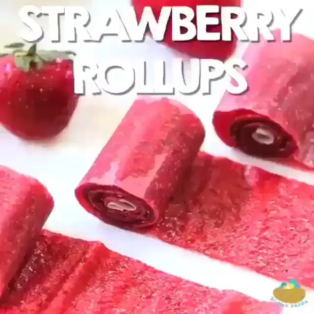 Strawberry Fruit Leather Rollups