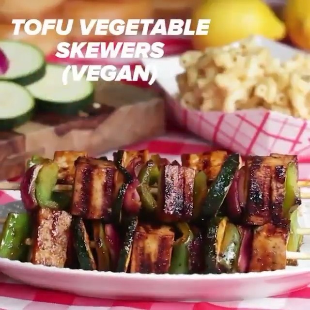 Vegan Tofu and Vegetable Skewers