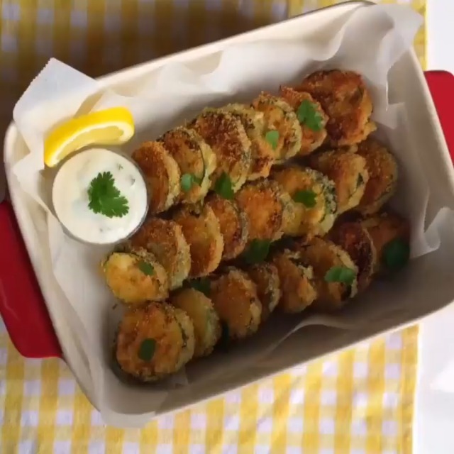 Vegan Fried Zucchini Crisps