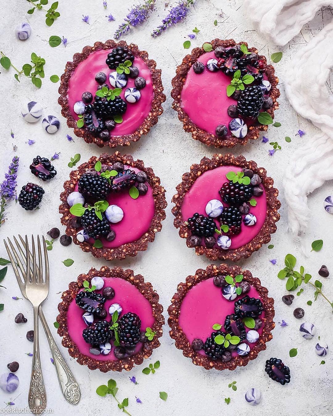 Blackberry Cacao Tarts