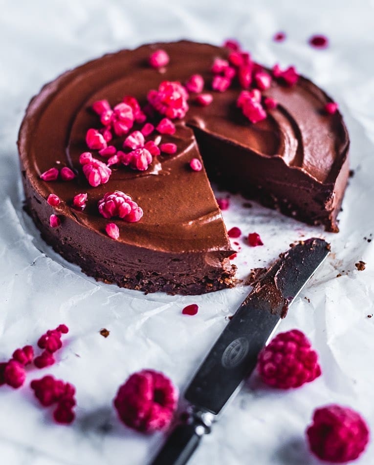 Raw Chocolate Raspberry Cake