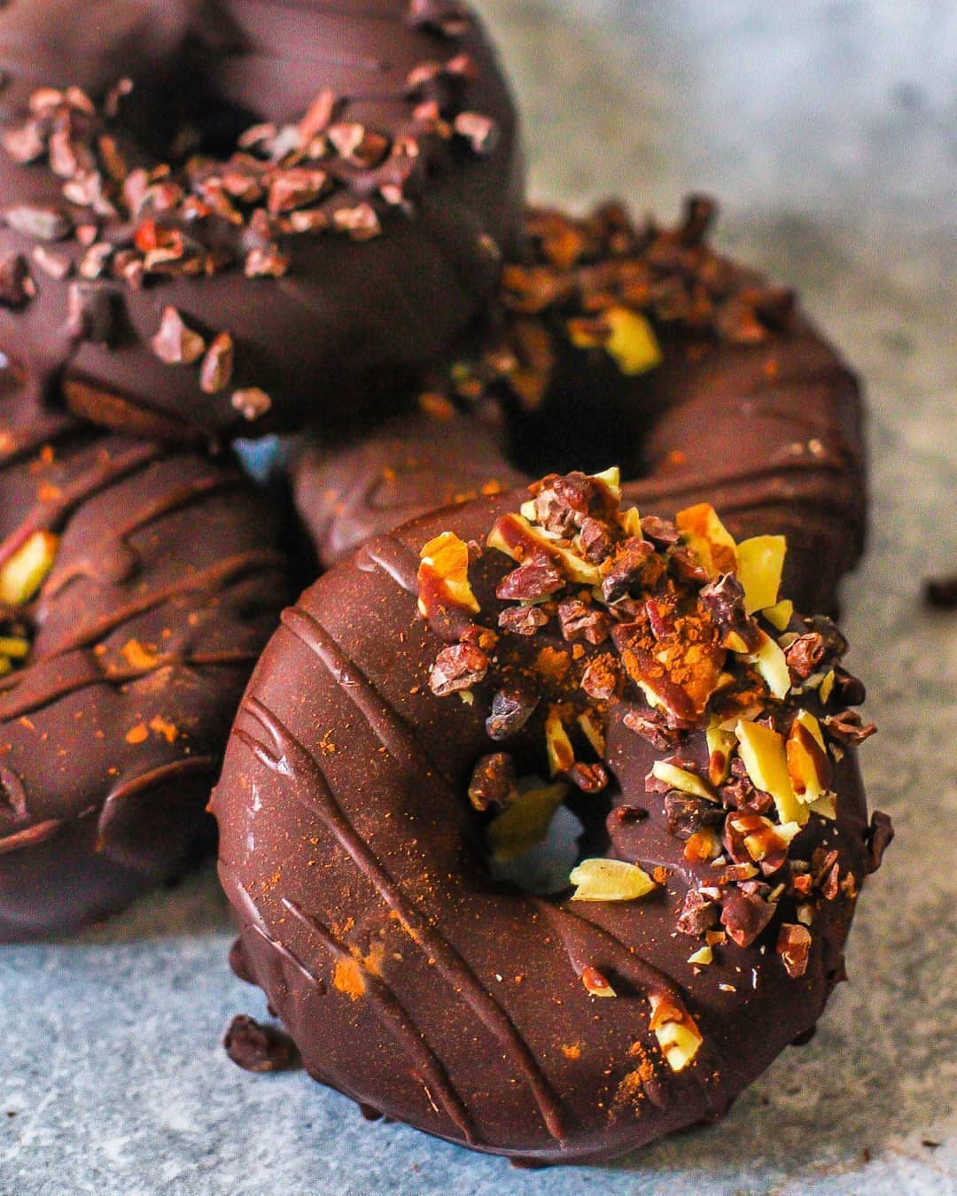 Raw Chocolate Brownie Donuts