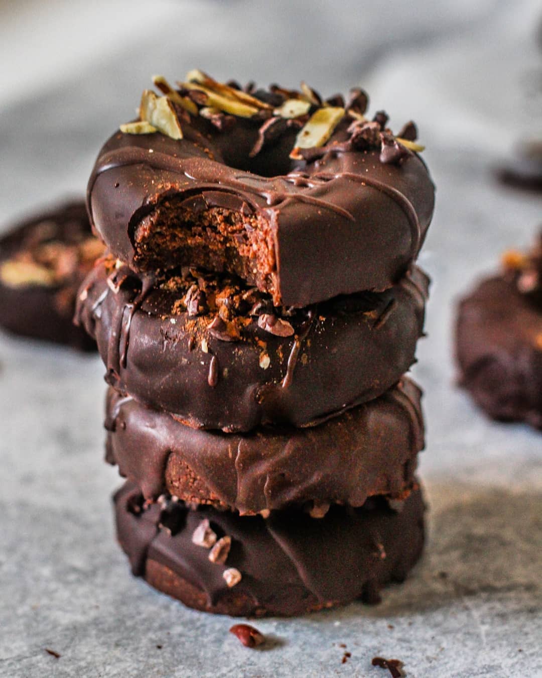 Raw Chocolate Brownie Donuts