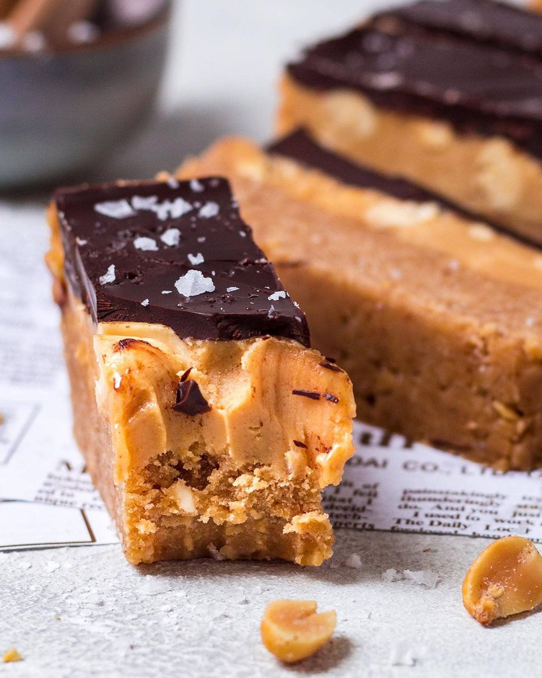 Sugar-Free High-Protein Vegan Snickers Bars