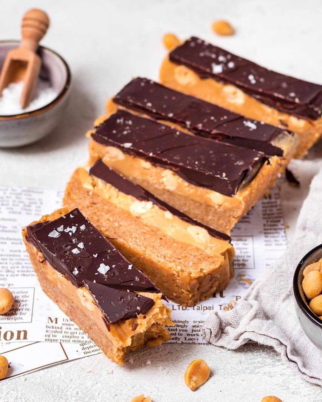 Sugar-Free High-Protein Vegan Snickers Bars