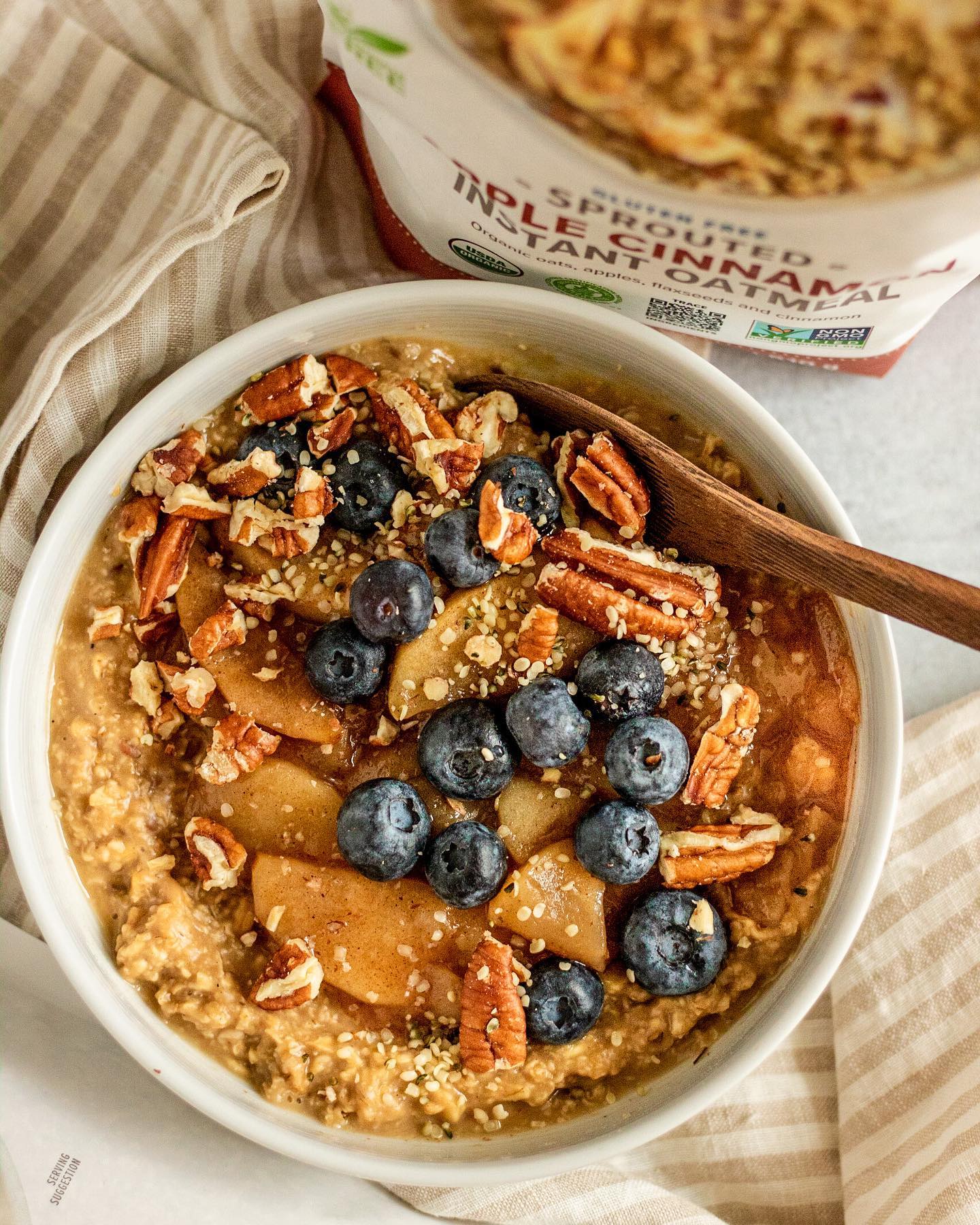 Apple Cinnamon Instant Oats with Slow Cooker Baked Apples