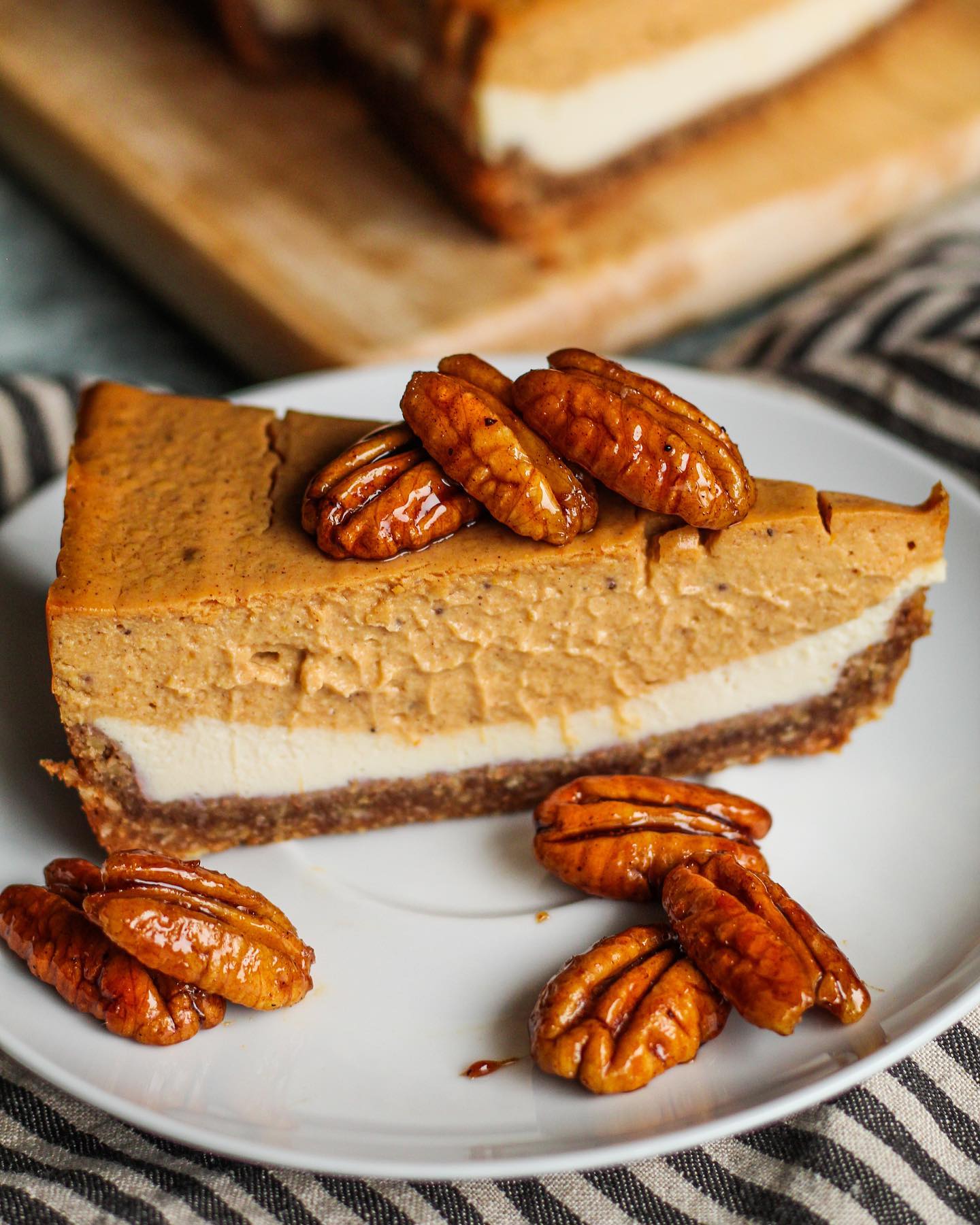 Vegan Double Layer Pumpkin Cheesecake