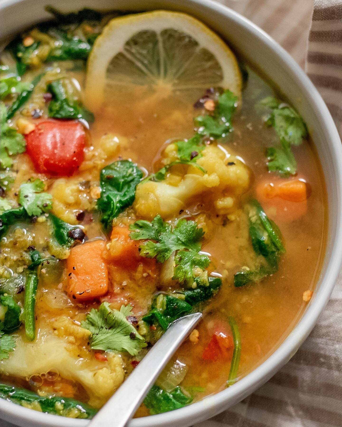 Cozy Sweet Potato Red Lentil Soup