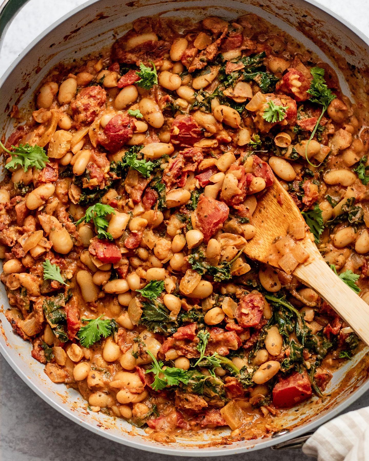 Sun-Dried Tomato White Bean Skillet