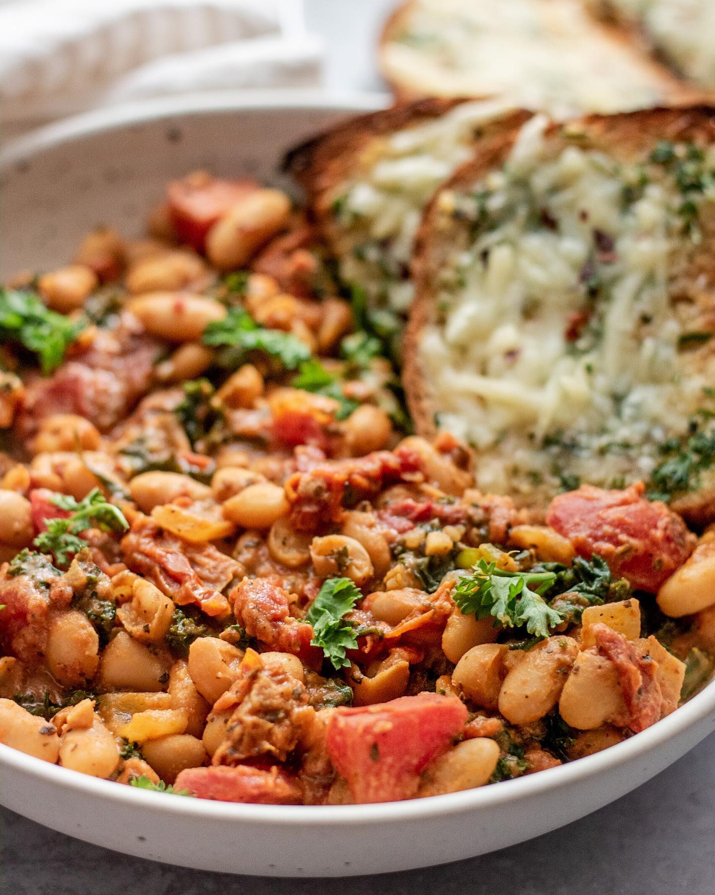 Sun-Dried Tomato White Bean Skillet