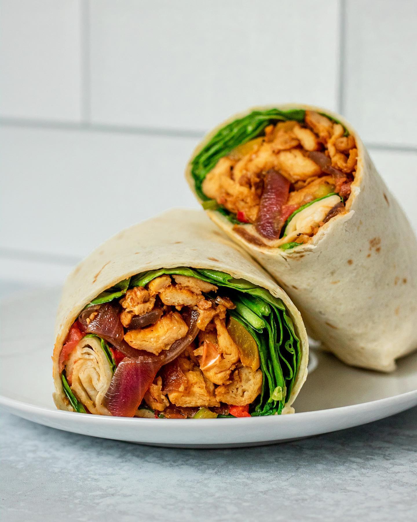 Flavorful Spinach and Soy Curl Wrap