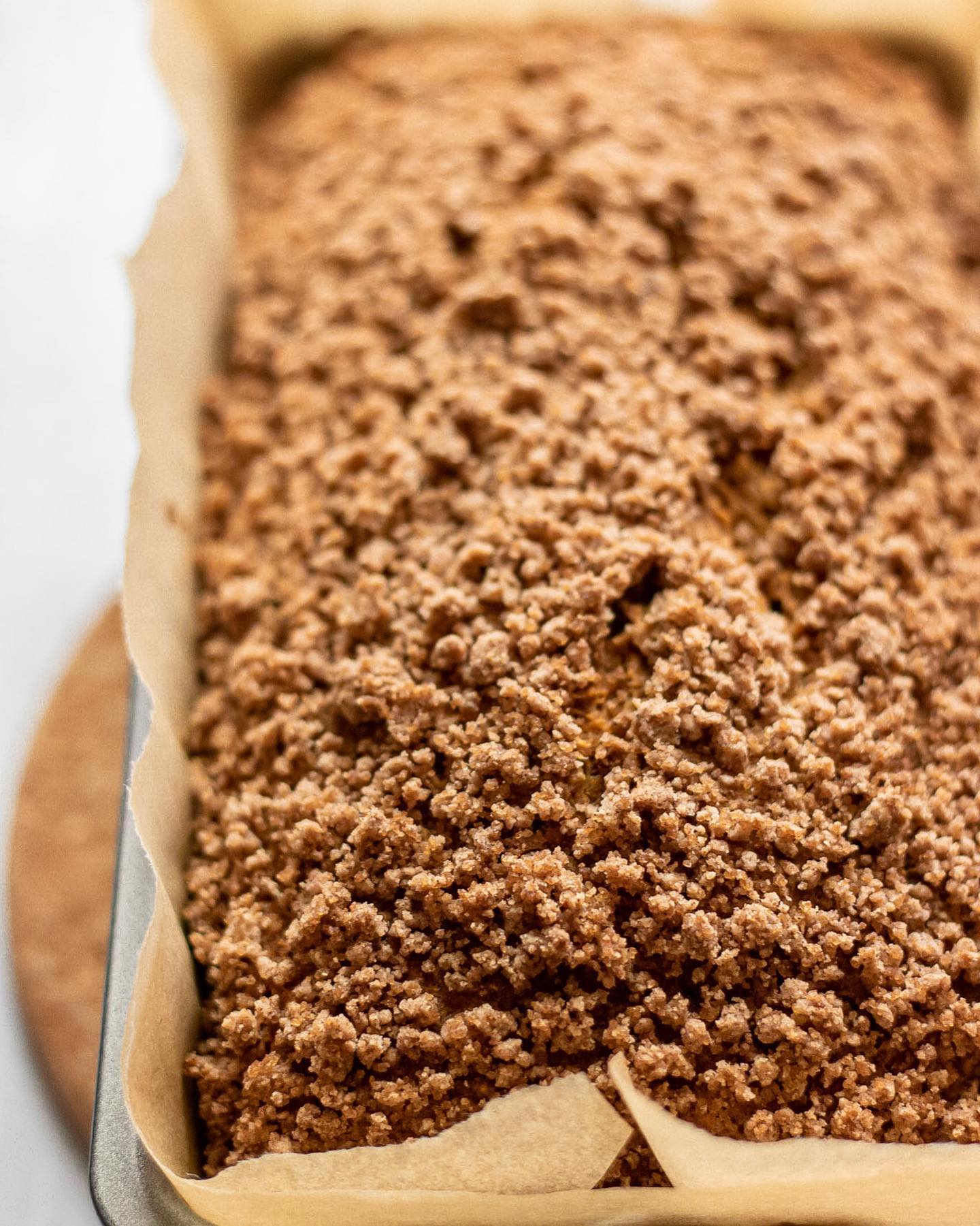 Vegan Pumpkin Bread with Cinnamon Streusel