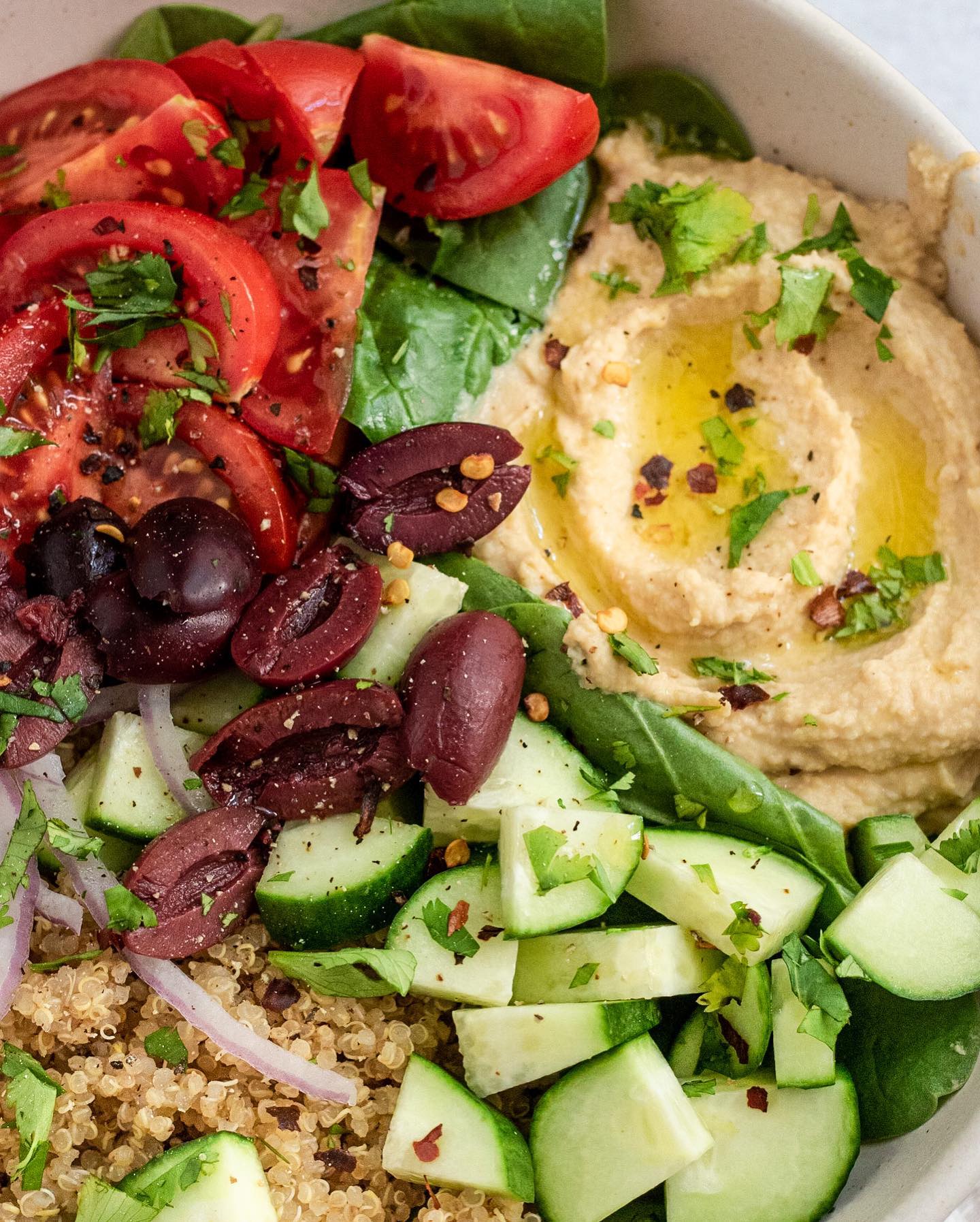 Hummus Nourish Bowl with Homemade Hummus