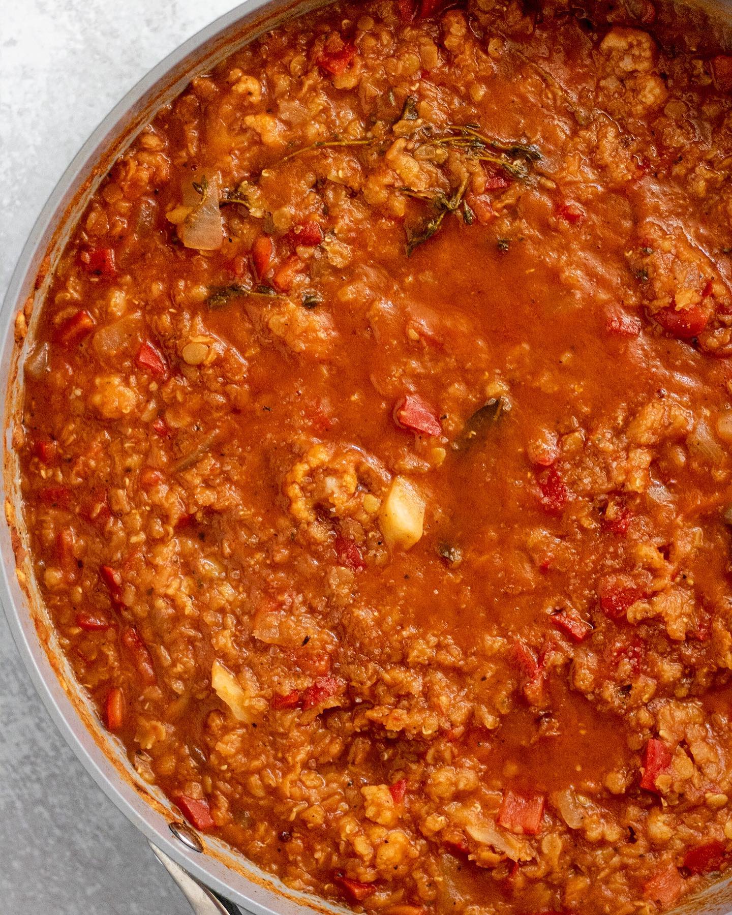 Sautéed Garlic and Cauliflower Red Lentil Stew